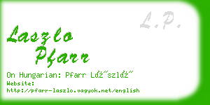 laszlo pfarr business card